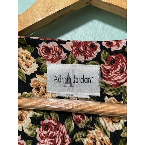 Vintage Adrian Jordan Floral Romper Shorts Short Sleeve - Picture 7 of 8